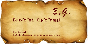 Buzási Györgyi névjegykártya